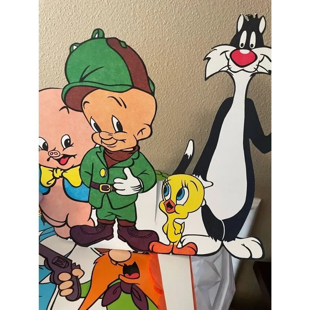 1977 Looney Tunes Carrot Honeycomb Table Centerpiece Bugs Yosemite Porky Sylvest